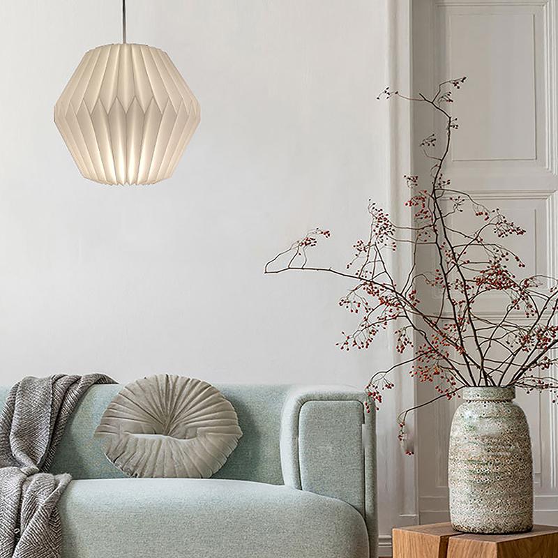 Creative Paper Lantern Shade Nordic Style Folding Pendant Light Art Shade Decorative Light Cover For Living Room Decor