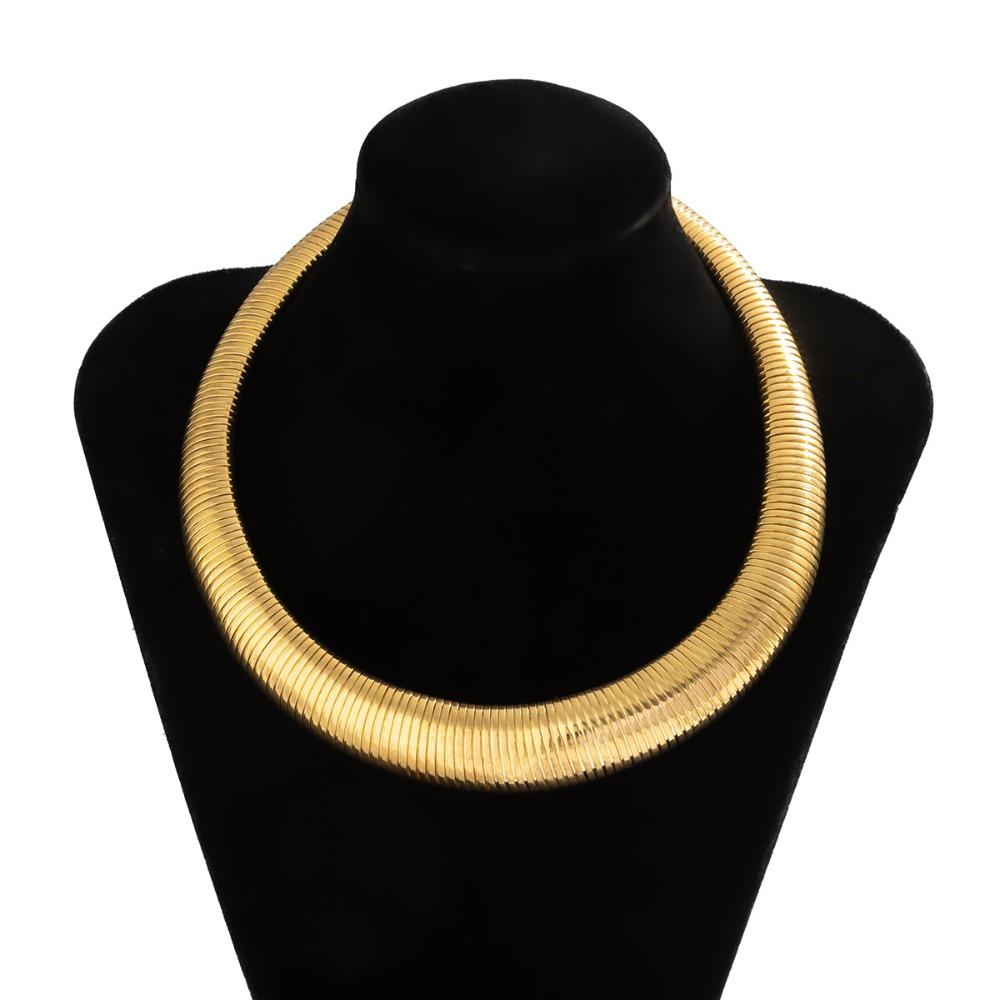 Geometric Snake Bone Line African Collar Punk Necklace New Geometric Metal Collarbone Necklace