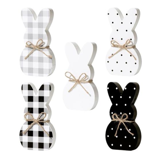 1 Набор Пасхальный Кролик Настольная Табличка Фермерский Рустикальный Декор Кролика Дом Офис Весна Пасхальный Праздник Вечеринка Центральное Украшение Стола