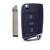 Compatible Shell for Volkswagen T-Roc, Tiguan, Lavida Plus, Skoda Folding Remote Key HU162T (3-Button)