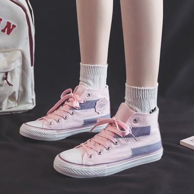 Высокие парусиновые кеды нищего женские новые Харадзюку улззанг женские ретро гонконгский стиль студенческие универсальные кеды женские