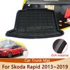Для Skoda Rapid 2013~ 2018 2017 2016 2015 Аксессуары Коврик в багажник Поддон на пол Водонепроницаемый Ковер в багажник