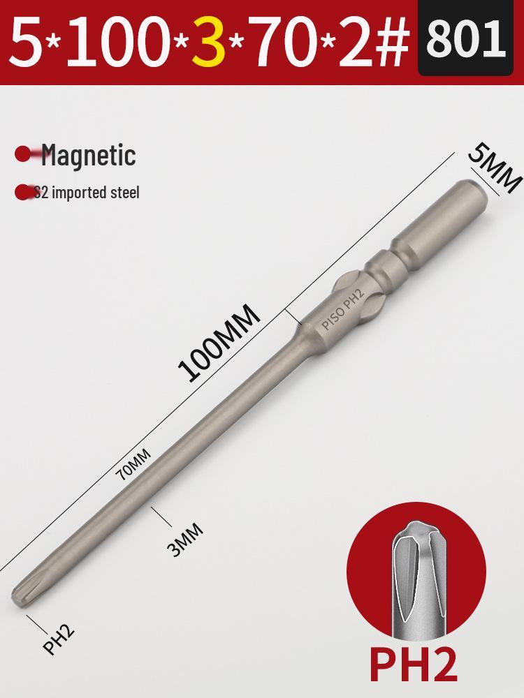 Импортные биты для магнитной электрической отвертки из стали S2 5 мм (801/800), Набор из 101 предмета