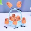 10pcs/set Flocking Spring Hair Clip Zinc Zinc Alloy Cartoon Duckbill Clip Funny Capybara Hairpin Set  Gifts