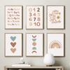 Sunshine Love Number Letter ABC Nordic Posters And Prints Wall Art Canvas Painting Wall Pictures For Kids Bedroom Home Decor