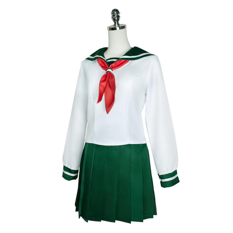 Аниме Косплэй InuYasha Higurashi Kagome женская униформа для девочек рубашка юбка костюм Хэллоуин карнавальные костюмы для взрослых