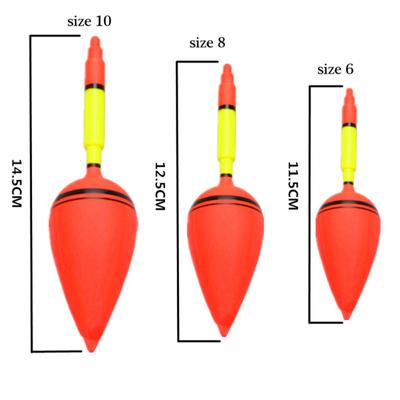 3 шт./компл. пластик 6#/8#/10# поплавок для морской рыбалки с большим животом поплавок для скальной рыбалки морская удочка поплавок
