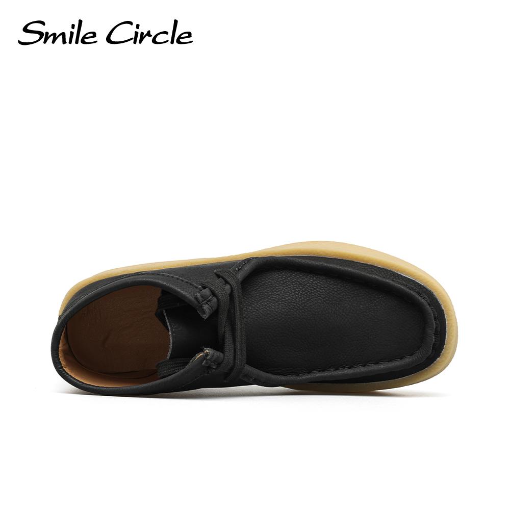 Женские туфли на плоской подошве на массивном каблуке, толстые туфли на шнуровке с круглым носком, модная удобная женская повседневная обувь