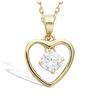 [N4050] - Gold Plated Pendant 'Love' White Gold - 14x12 Mm