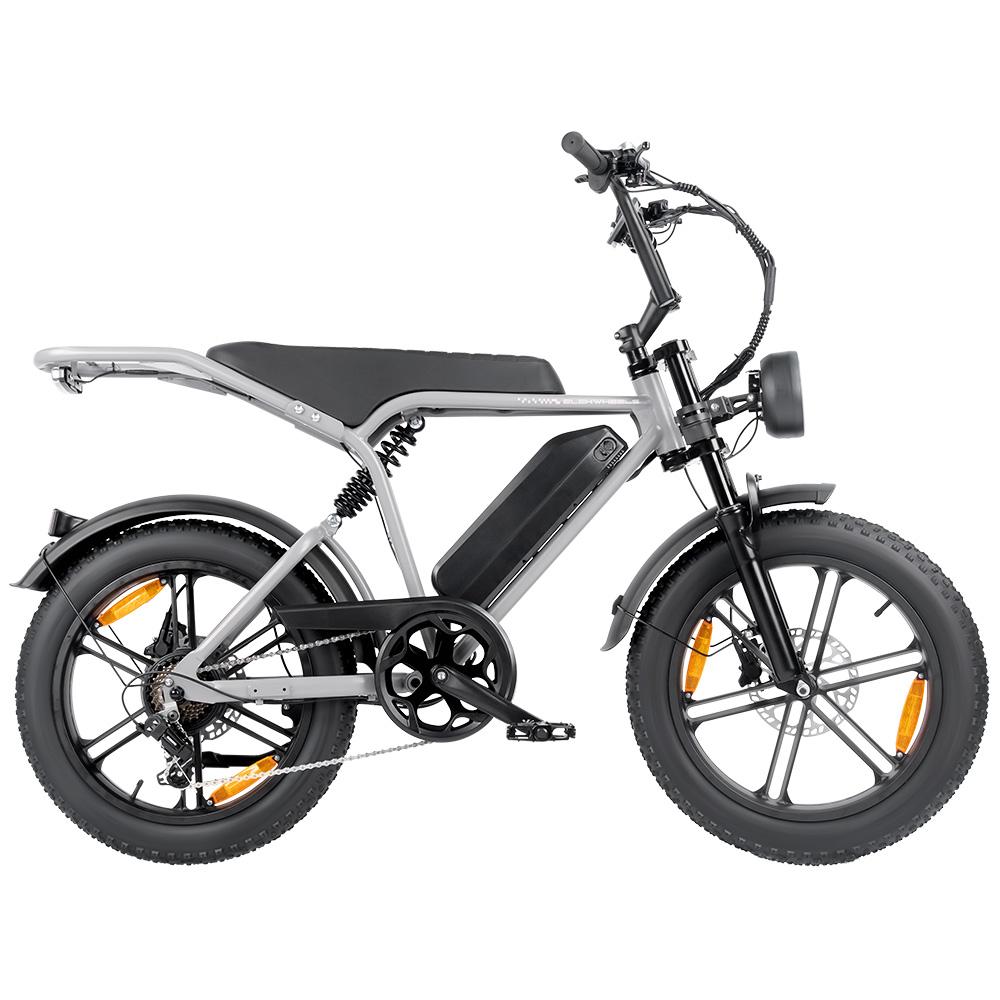 Elekwheels E6 Electric Bicycle 250W Motor 20" Fat Tire Fully Suspended Adult Electric Bike 48V 15Ah LCD Display 7 Speed Max Load 150Kg