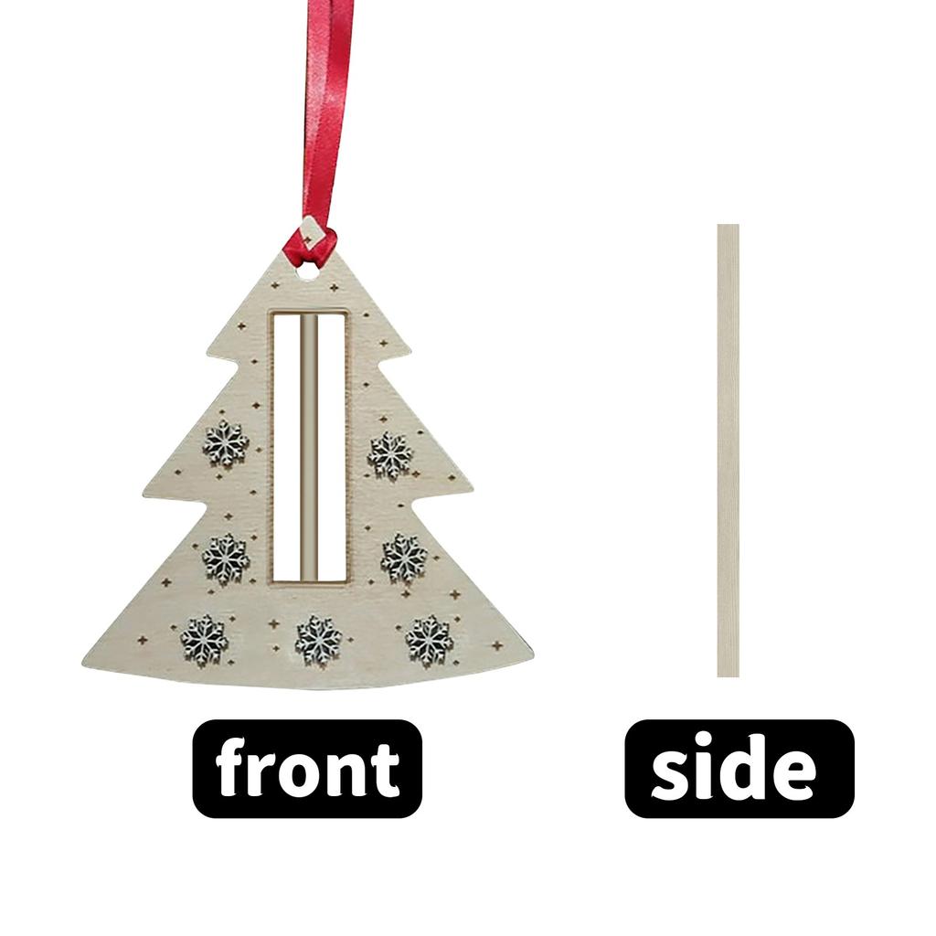 Christmas Tree-Shaped Wooden Money Holder Ornament - Eco-Friendly Holiday Gift Decor