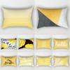Yellow Simple Geometric Rectangle Polyester Pillowcase Sofa Cushion Cover 30x50cm Soft Fashion Home Decor