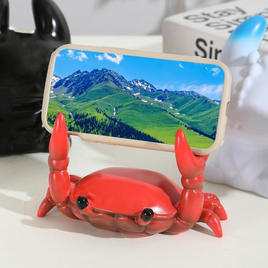 Держатель для мобильного телефона 3D Дизайн крабовой клешни Подставка для телефона Декоративная настольная подставка Стабильная поддержка для горизонтального и вертикального просмотра