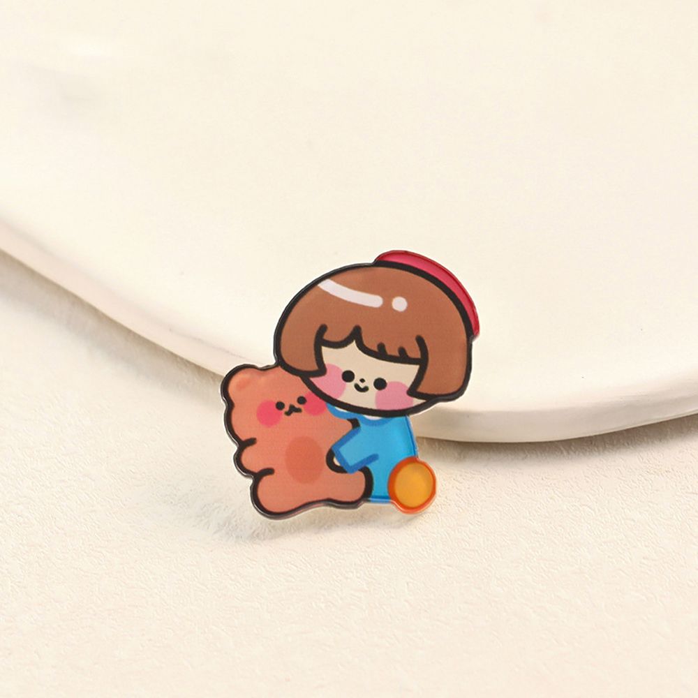 Японская простая милая симпатичная акриловая студенческая модная бижутерия мультяшная брошь корейский стиль брошь украшение на сумку
