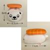 Суши Зоо - Sushizoo Плюшевая брелок-маскот Белый медведь Sushirokuma, Смесь суши и животных, Сонное лицо, Съемная начинка из лосося, Пушистый, Размер ладони