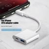 Адаптер OTG для освещения в USB3.0, конвертер для мыши, клавиатуры, U-диска, камеры, кард-ридера, конвертер данных для iPhone X XS 11 12 13 14 Pro 8 7