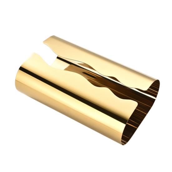 Stainless Steel Tissue Box, with Irregular Wavy Grooves Design, Smooth Paper Extraction Waterproof Tissue Holder for Kitchen
