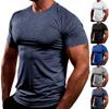 Solid Color Tops Quick Drying Men's Shirt Summer T-shirt Cationic Casual Sports Short Sleeved T-shirt Men