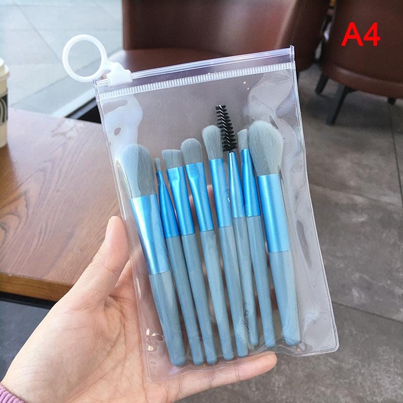 8шт мини-кисти для макияжа для начинающих матовая деревянная ручка портативная мягкая кисть