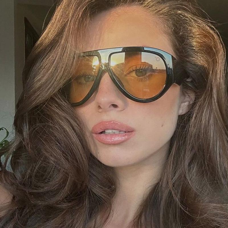Трендовые европейские и американские женские солнцезащитные очки высокой моды 2024