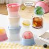 6Pcs Ice Tray Silicone Sphere Ice Mold Maker Food Grade Easy Release Ice Cube Mold with Lids Stackable Spherical Ice Makers