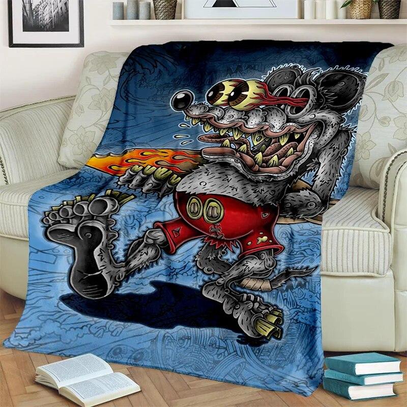 Забавное одеяло с изображением крысы Финка, мягкое одеяло для дома, спальни, кровати, дивана, пикника, путешествия, офиса, покрывало для отдыха, детское одеяло