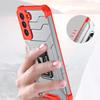 Red Hybrid Armor Case with Magnetic Ring Holder for Samsung Galaxy S22+
