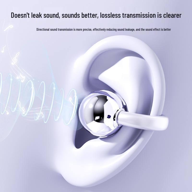 Новые беспроводные Bluetooth-наушники-клипсы: Сверхдлительное время работы от аккумулятора, Костная проводимость, Спорт, Шумоподавление