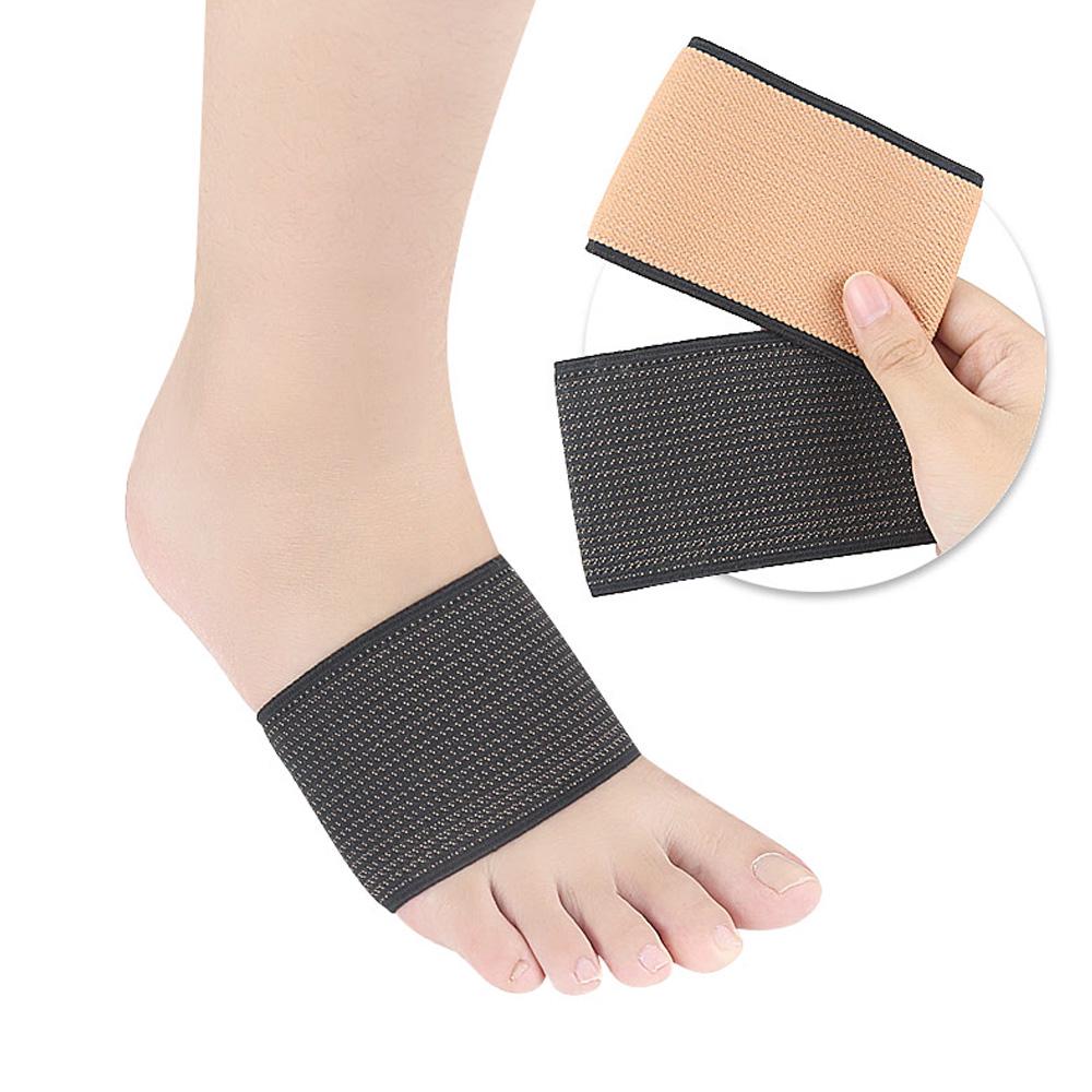 1 пара арочных медных компрессионных поддерживающих бандажей для стопы, рукавов для подошвенного фасциита, помогает облегчить пяточные шпоры и плоскостопие, ахиллово сухожилие