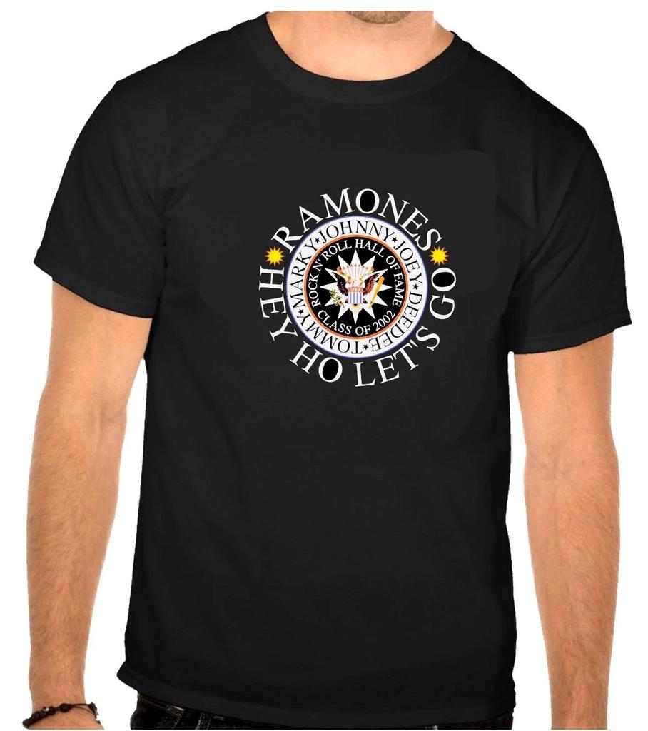 Ramones Rock Music Logo Black T-Shirt -1217-
