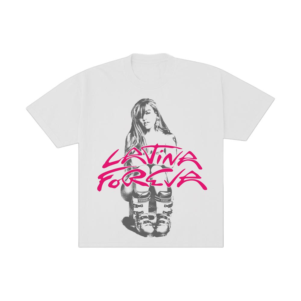 Karol G LATINA FOREVA Лыжная футболка UNISEX и Женская Летняя Хлопковая Одежда Повседневная Мода Круглый Вырез Короткий Рукав Топ Уличная Мода