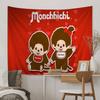 Japanese Cute Doll MMonchhichiS Cartoon Tapestry Art Science Fiction Room Home Decor Wall Hanging Sheets