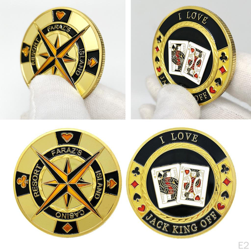 Памятная монета «Покерный компас», сувенир на удачу