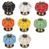 Colorful Furniture Single Hole With Screws Pumpkin Door Knob Drawer Pull Drawer Knob Door Handle