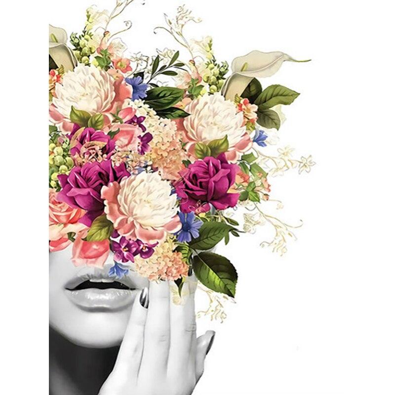 Новый 5D DIY алмазная живопись цветок Алмазная вышивка персонаж искусство вышивка крестиком полный круглый дрель ремесла домашний декор подарок