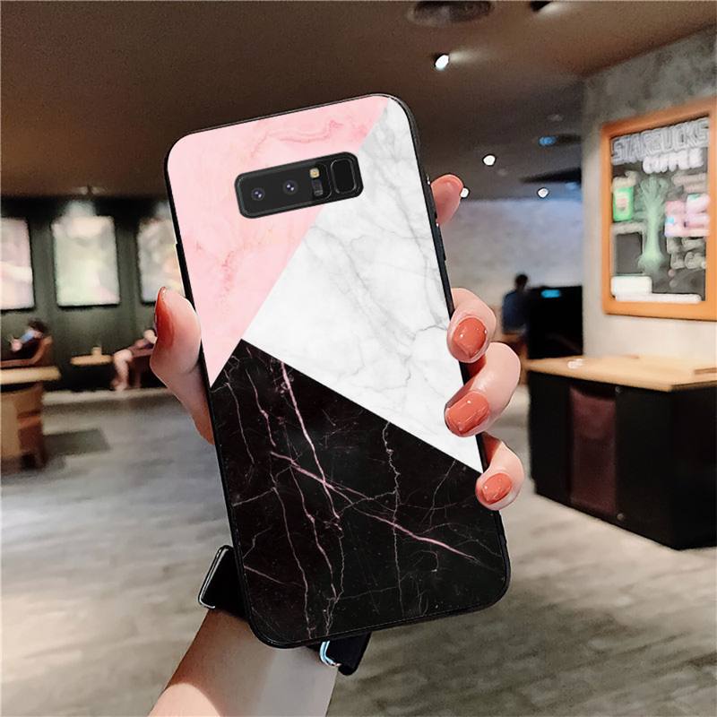 YNDFCNB Art Белый Черный Розовый мраморный чехол для телефона Samsung Note 3 4 5 7 8 9 10 20 pro lite ultra Oppo A9 2020
