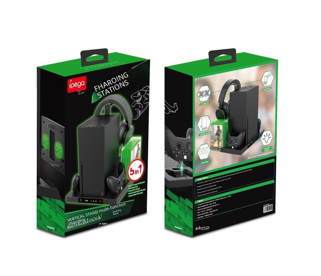 Xbox Series X Charging and Cooling Base with Headphone Hook (Model PG-XBX023)