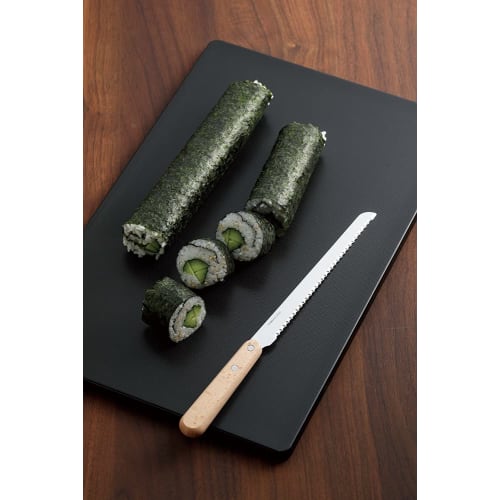 Sato Metal Industries SALUS Black Cutting Board, Medium, Polypropylene, Antibacterial