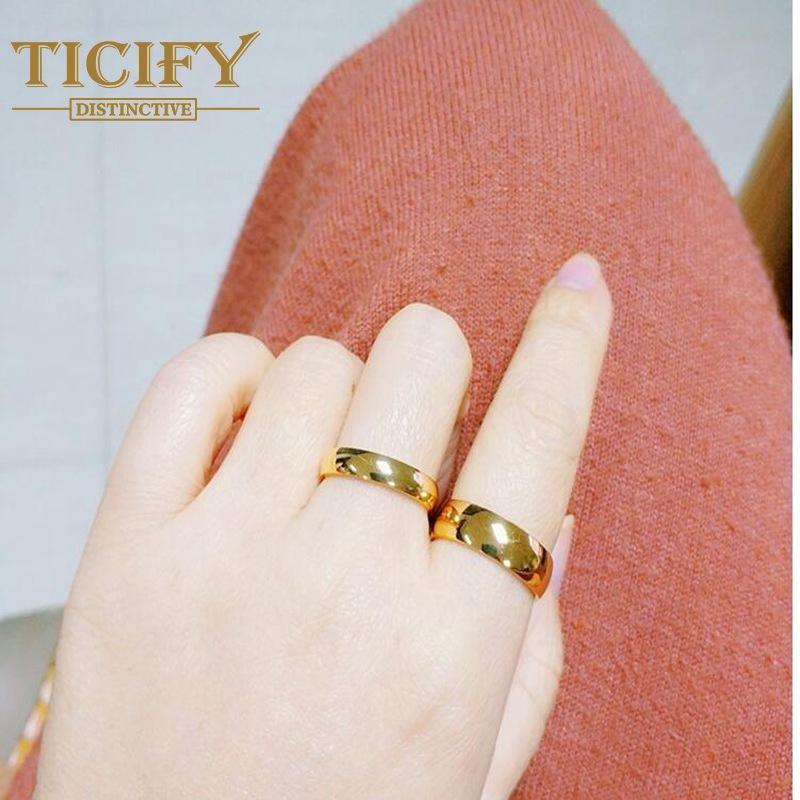 Простая дуга 4 мм из нержавеющей стали с легкой поверхностью из титановой стали, пара колец, украшение для руки