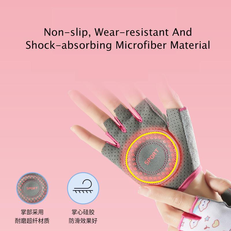 Детские спортивные перчатки без пальцев для мальчиков и девочек, для езды на велосипеде, износостойкие, для детей, для катания на роликах, тренировок, упражнений, защитные перчатки