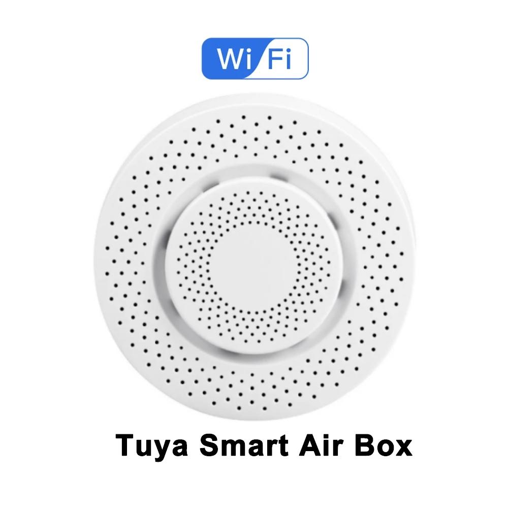 Tuya WiFi Smart Airbox Монитор качества воздуха Формальдегид VOC CO2 GAS Датчик температуры и влажности Связь с домашней сценой