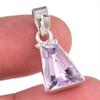 Natural Pink Amethyst Gemstone 925 Solid Sterling Silver Jewelry Pendant 1" I0b29