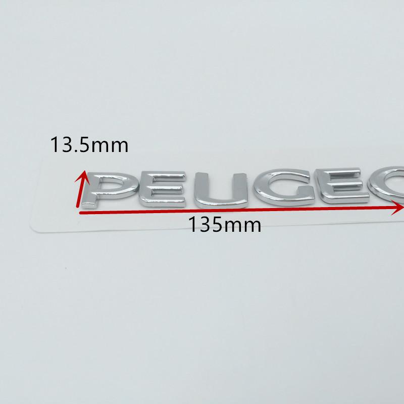 1pcs 3D ABS GT 2008 3008 4008 5008 car Letter Emblem Rear tail trunk Decals badge sticker Decal styling Accessories