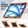 Для iPad Эйр 13 (2025)/(2024) Чехол-подставка из ПК+Силикона Пылезащитный чехол для планшета с PET-защитой экрана/Плечевым ремнем