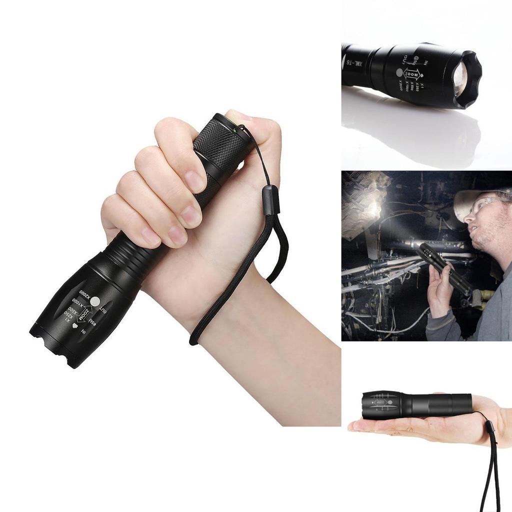 Ultra Bright 1000 Lumens Tactical Military Led Flashlight With Zoom Function