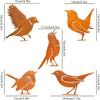 Скульптуры птиц из ржавого металла Teum 5 - Декор для сада и улицы