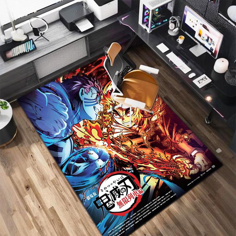 Japanese manga artist Koyoharu Gotouge's Demon Slayer carpets, home decor, non-slip door mats, hallway seat mats, outdoor picnic mats, rugs H29