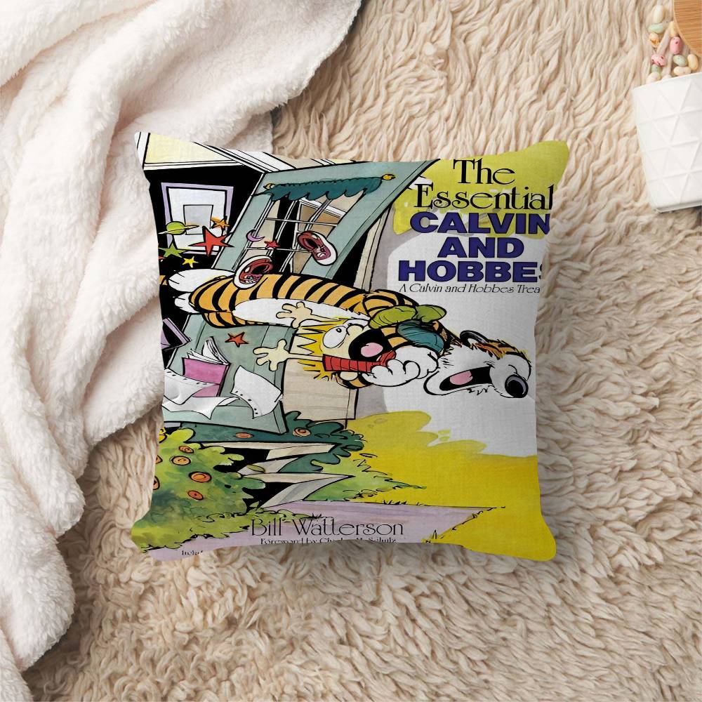 CCalvin And HHobbes Personalized Pillow Dust Cover Bedroom Kids Party Decoration Pillowcase Birthday Children Gift