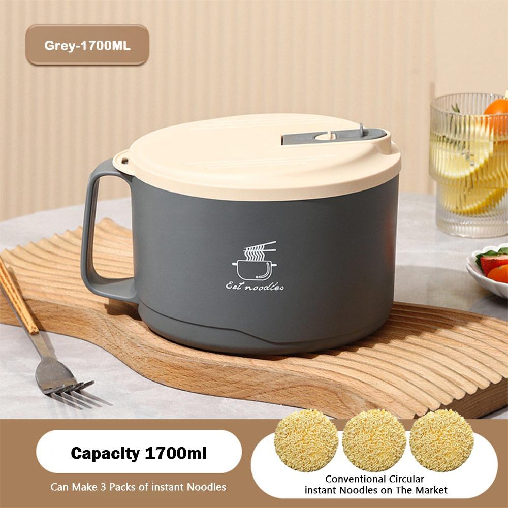 1100/1700ml Ramen Bowl Large Capacity Dormitory Lunch Box Durable Soup Cups On-the-Go