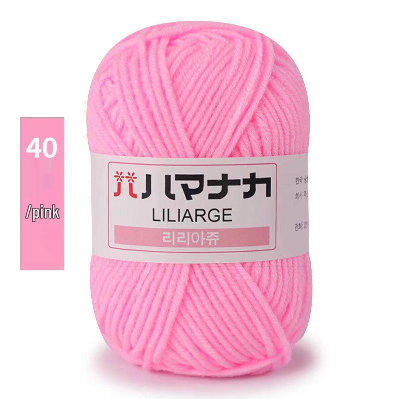 4-Ply Milk Cotton Yarn for Scarf, Doll, Bag, Medium-Thick Baby Crochet & Knitting DIY Material